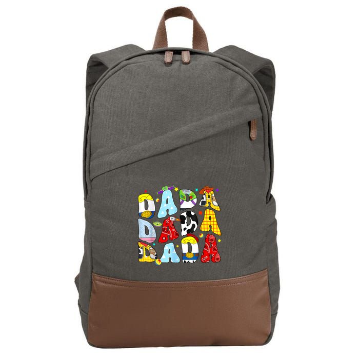 Toy Funny Story Dada Boy Dad Fathers Day For Cotton Canvas Backpack