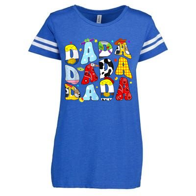 Toy Funny Story Dada Boy Dad Fathers Day For Enza Ladies Jersey Football T-Shirt