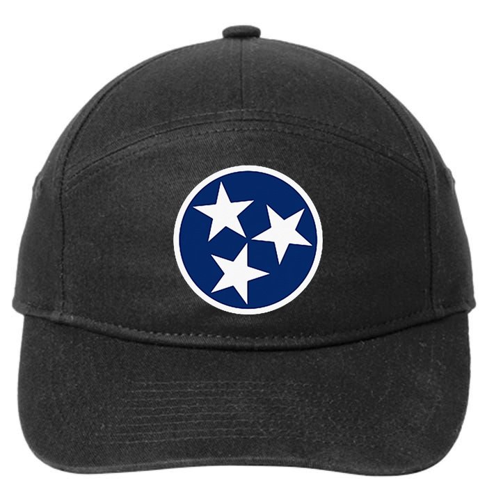 Tennessee Flag State Vintage Style 7-Panel Snapback Hat