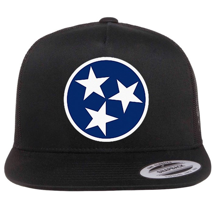 Tennessee Flag State Vintage Style Flat Bill Trucker Hat