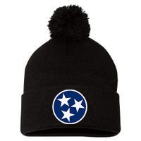 Tennessee Flag State Vintage Style Pom Pom 12in Knit Beanie