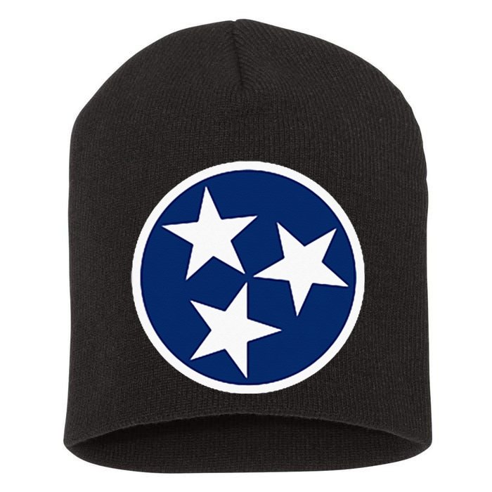 Tennessee Flag State Vintage Style Short Acrylic Beanie