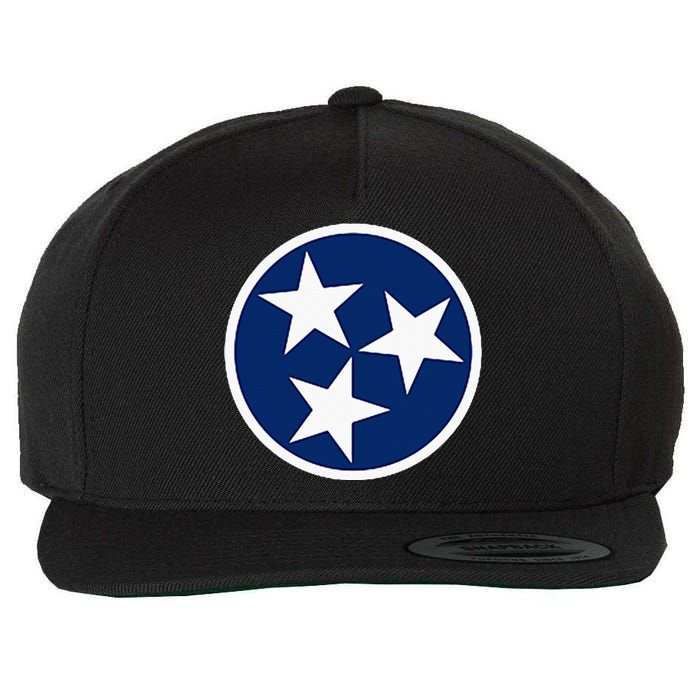 Tennessee Flag State Vintage Style Wool Snapback Cap