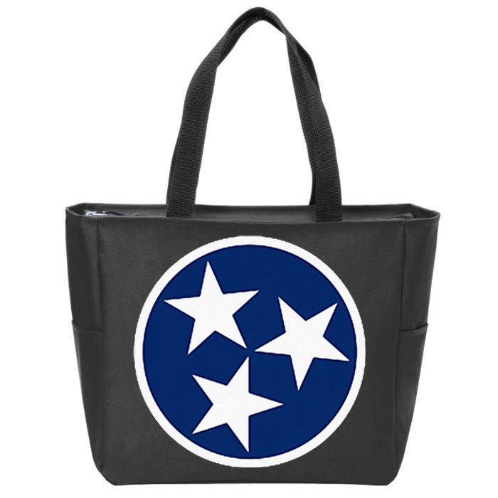 Tennessee Flag State Vintage Style Zip Tote Bag