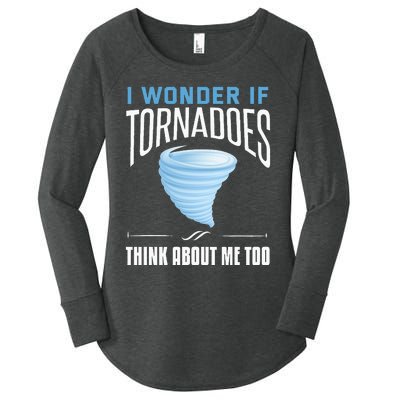 Tornado Funny Storm Chaser Chasing Storms Women's Perfect Tri Tunic Long Sleeve Shirt