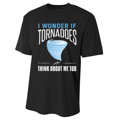 Tornado Funny Storm Chaser Chasing Storms Performance Sprint T-Shirt