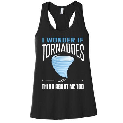 Tornado Funny Storm Chaser Chasing Storms Women's Racerback Tank