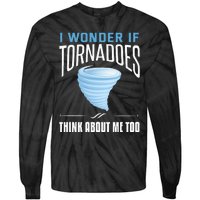 Tornado Funny Storm Chaser Chasing Storms Tie-Dye Long Sleeve Shirt