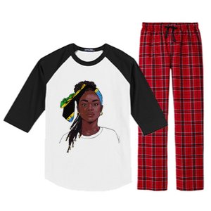 Tanzanian Flag Souvenirs Products Uniform For Women Tanzania Raglan Sleeve Pajama Set