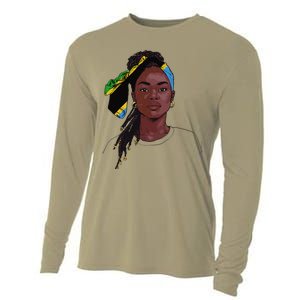 Tanzanian Flag Souvenirs Products Uniform For Women Tanzania Cooling Performance Long Sleeve Crew