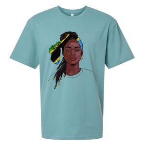 Tanzanian Flag Souvenirs Products Uniform For Women Tanzania Sueded Cloud Jersey T-Shirt