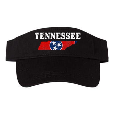 Tennessee Flag State Map Pride Vintage Nashville TN Valucap Bio-Washed Visor