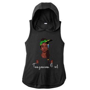 Tanzanian Flag Souvenirs Products Woman Tanzania Ladies PosiCharge Tri-Blend Wicking Draft Hoodie Tank