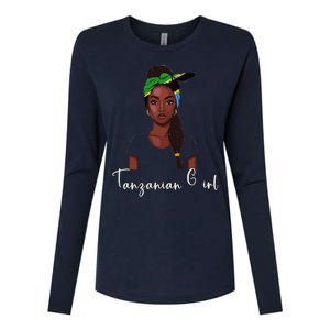 Tanzanian Flag Souvenirs Products Woman Tanzania Womens Cotton Relaxed Long Sleeve T-Shirt