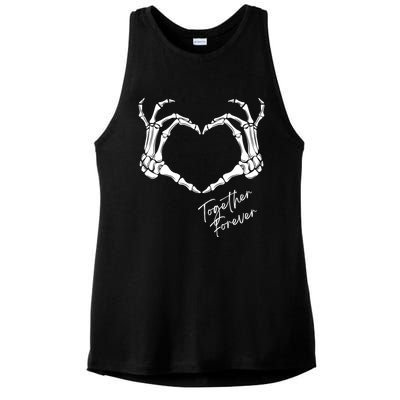 Together Forever Skeleton Heart Hands Gift Ladies PosiCharge Tri-Blend Wicking Tank