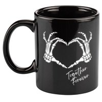 Together Forever Skeleton Heart Hands Gift 11oz C Handle Ceramic Mug