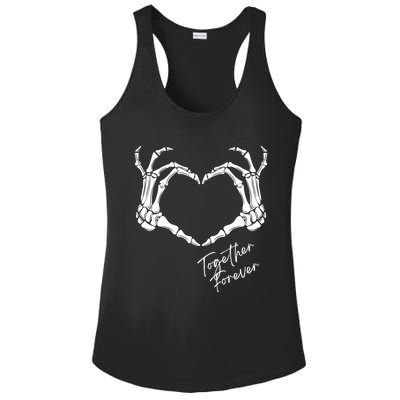 Together Forever Skeleton Heart Hands Gift Ladies PosiCharge Competitor Racerback Tank