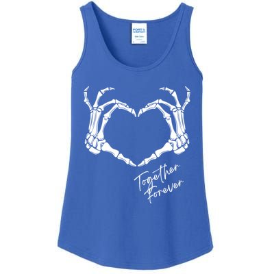 Together Forever Skeleton Heart Hands Gift Ladies Essential Tank