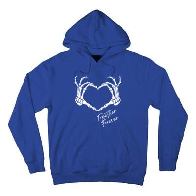 Together Forever Skeleton Heart Hands Gift Tall Hoodie