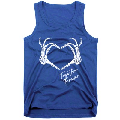 Together Forever Skeleton Heart Hands Gift Tank Top