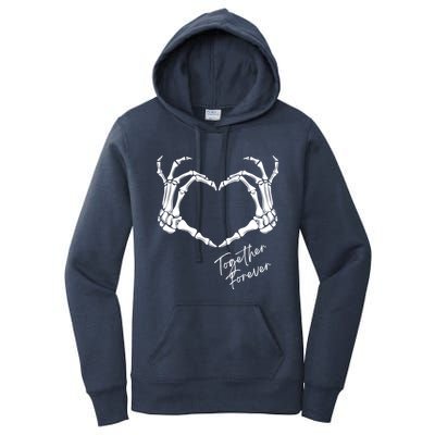 Together Forever Skeleton Heart Hands Gift Women's Pullover Hoodie