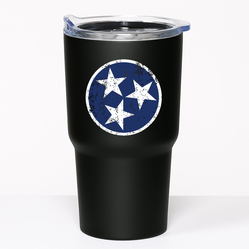 Tennessee Flag Star Logo Volunteer State Nashville T Tumbler