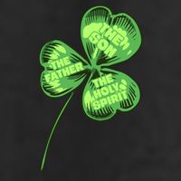 The Father Son Holy Spirit Shamrock St Patrick Day Gift 7 Panel Mesh Trucker Snapback Hat
