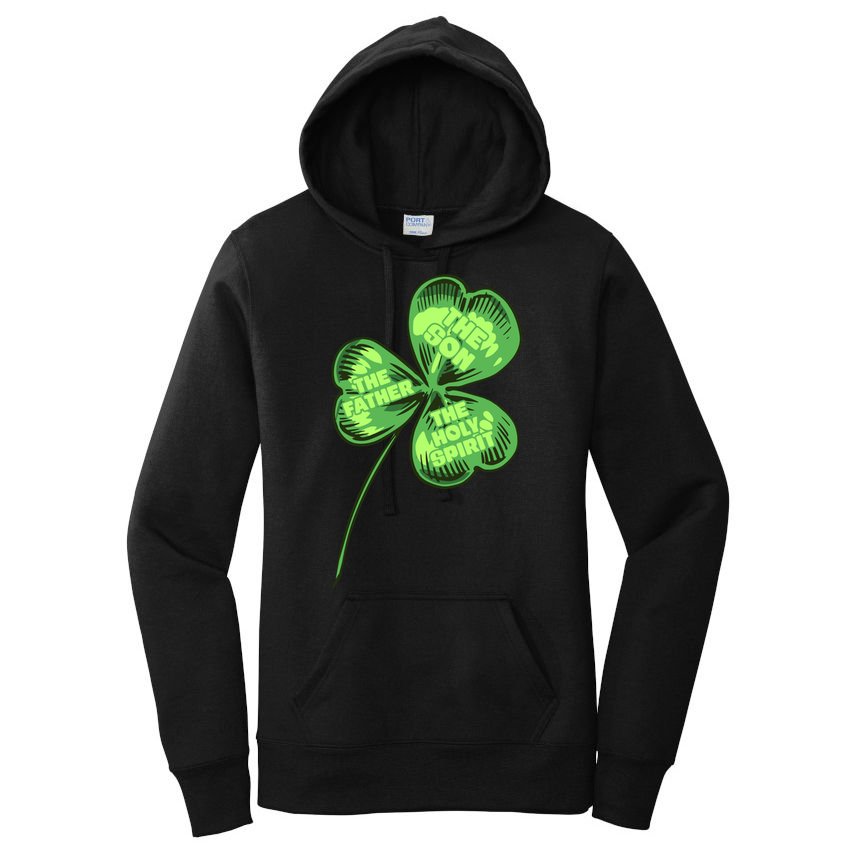 The Father Son Holy Spirit Shamrock St Patrick Day Gift Women's Pullover Hoodie
