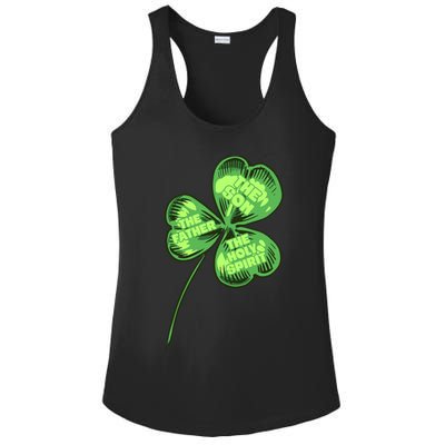The Father Son Holy Spirit Shamrock St Patrick Day Gift Ladies PosiCharge Competitor Racerback Tank