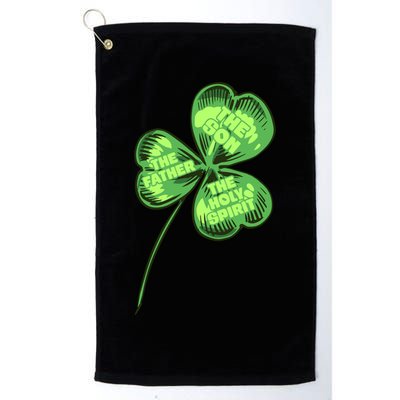 The Father Son Holy Spirit Shamrock St Patrick Day Gift Golf Towel