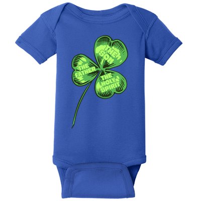 The Father Son Holy Spirit Shamrock St Patrick Day Gift Baby Bodysuit