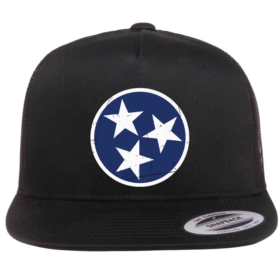 Tennessee Flag State Vintage Style Flat Bill Trucker Hat