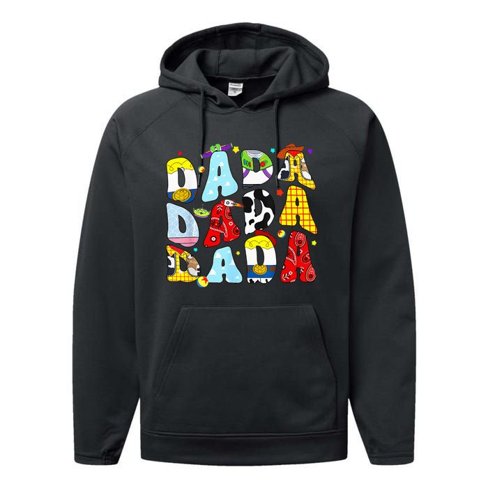 Toy Funny Story Dada Dad Fathers Day Performance Fleece Hoodie