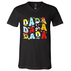 Toy Funny Story Dada Dad Fathers Day V-Neck T-Shirt