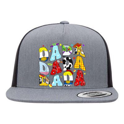 Toy Funny Story Dada Dad Fathers Day Flat Bill Trucker Hat