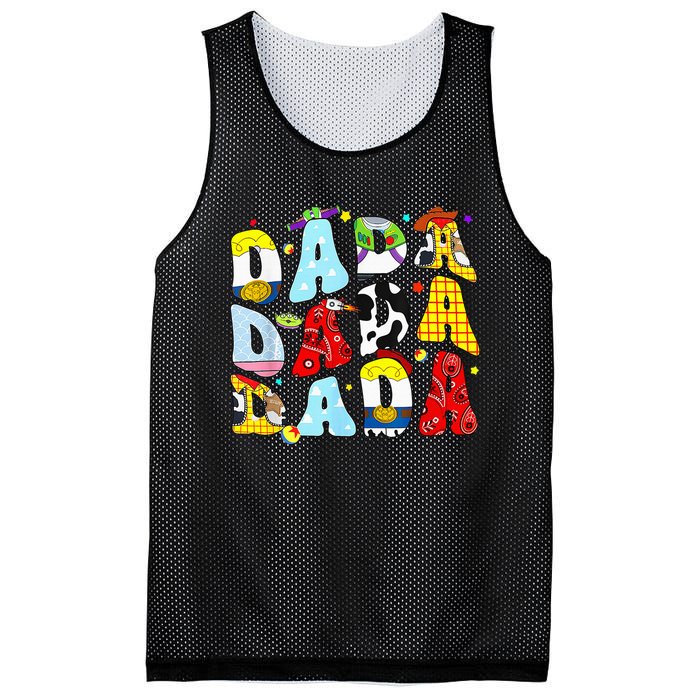 Toy Funny Story Dada Dad Fathers Day Mesh Reversible Basketball Jersey Tank