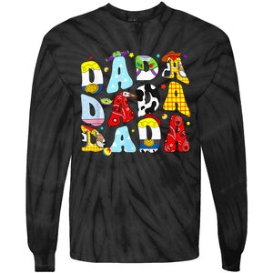 Toy Funny Story Dada Dad Fathers Day Tie-Dye Long Sleeve Shirt