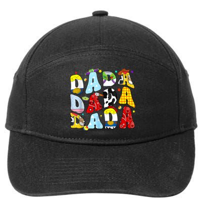 Toy Funny Story Dada Boy Dad Fathers Day 7-Panel Snapback Hat