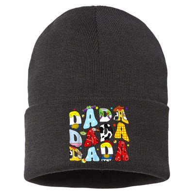 Toy Funny Story Dada Boy Dad Fathers Day Sustainable Knit Beanie