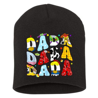 Toy Funny Story Dada Boy Dad Fathers Day Short Acrylic Beanie