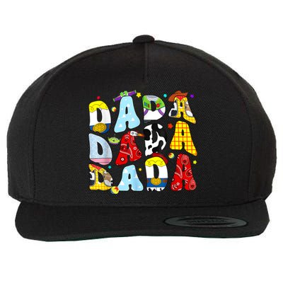 Toy Funny Story Dada Boy Dad Fathers Day Wool Snapback Cap