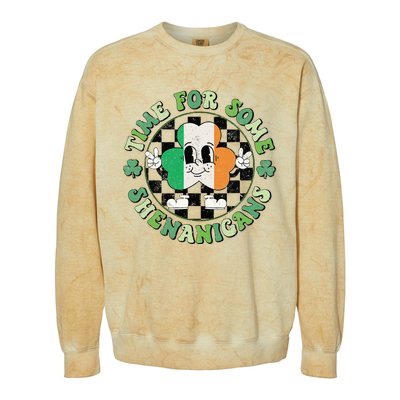 Time For Some Shenanigans Happy St Patricks Day Colorblast Crewneck Sweatshirt