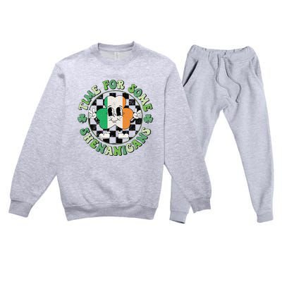 Time For Some Shenanigans Happy St Patricks Day Premium Crewneck Sweatsuit Set