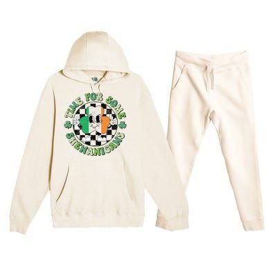 Time For Some Shenanigans Happy St Patricks Day Premium Hooded Sweatsuit Set