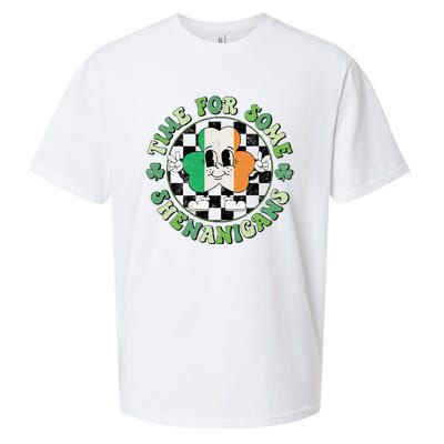 Time For Some Shenanigans Happy St Patricks Day Sueded Cloud Jersey T-Shirt