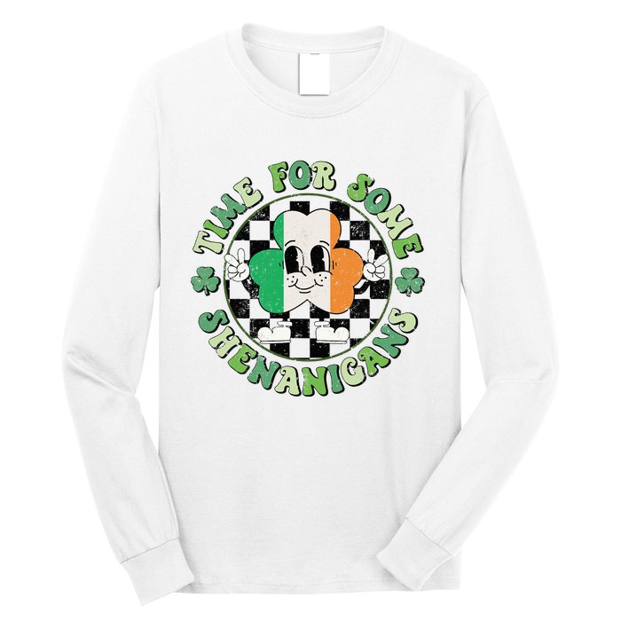 Time For Some Shenanigans Happy St Patricks Day Long Sleeve Shirt