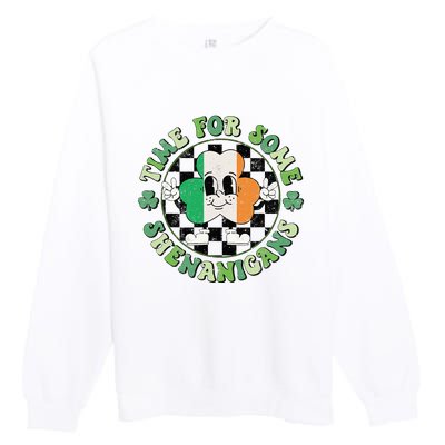 Time For Some Shenanigans Happy St Patricks Day Premium Crewneck Sweatshirt