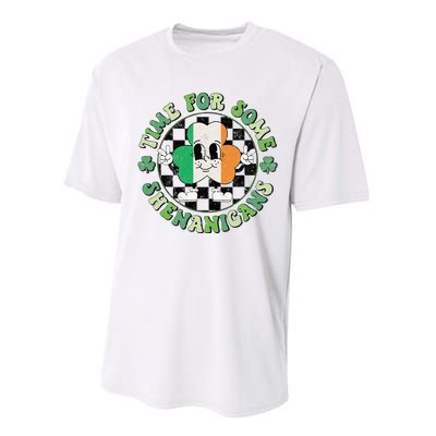 Time For Some Shenanigans Happy St Patricks Day Performance Sprint T-Shirt