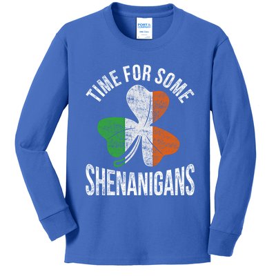 Time For Some Shenanigans Ireland Cool Gift Kids Long Sleeve Shirt