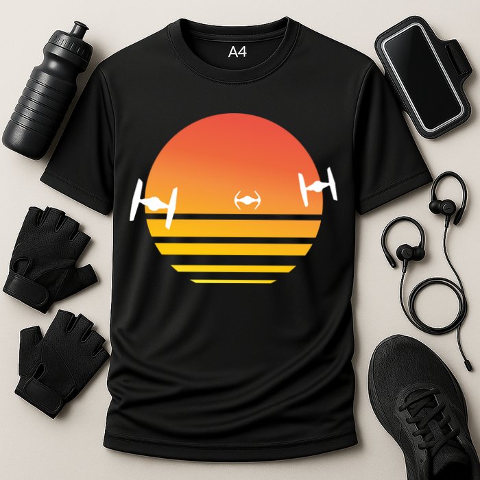 Tie Fighter Sunset Cooling Performance Crew T-Shirt